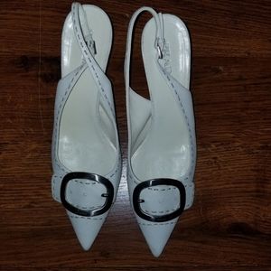 Prada slingback heel pumps